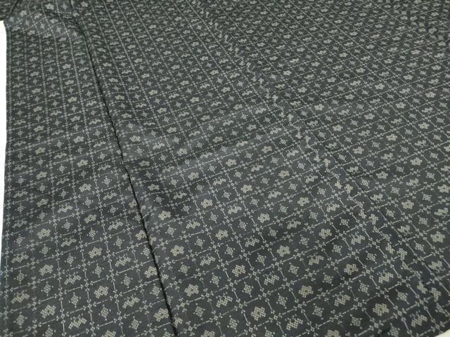 平和屋着物○上質な紬 間道 やまと誂製 正絹 逸品 未使用