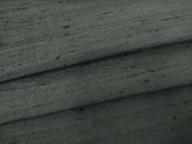 平和屋着物▽男性　紬　単衣　黒色　正絹　逸品　DAAT9929az