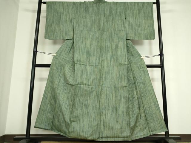 平和屋着物▽上質な小紋　単衣　縞　正絹　逸品　DAAT9482az 平和屋着物▽上質な小紋 単衣 縞 正絹 逸品 DAAT9482azの通販 by 平和