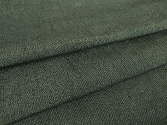 平和屋着物▽男性　紬　単衣　黒色　正絹　逸品　DAAT9934az