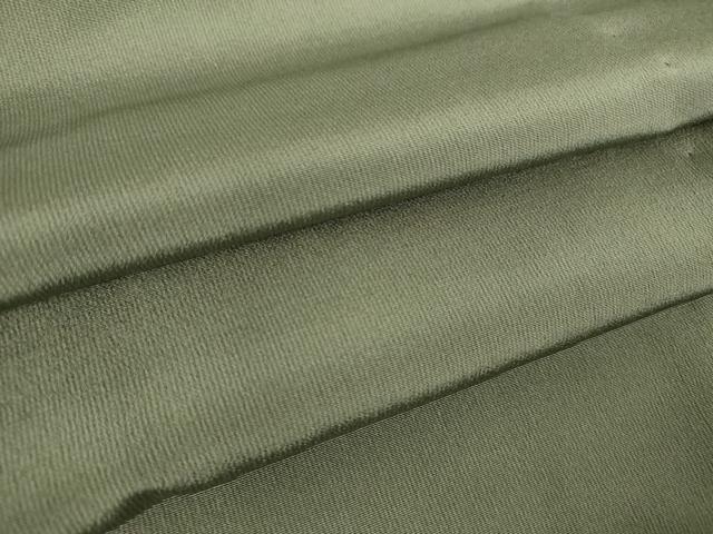 平和屋着物▽男性　お召　単衣　縞　深川鼠色　正絹　逸品　DAAT9941az