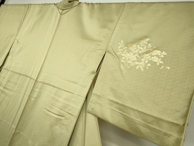 平和屋着物▽訪問着　単衣　雪輪花文　暈し染め　金彩　正絹　逸品　DAAT9949az_2