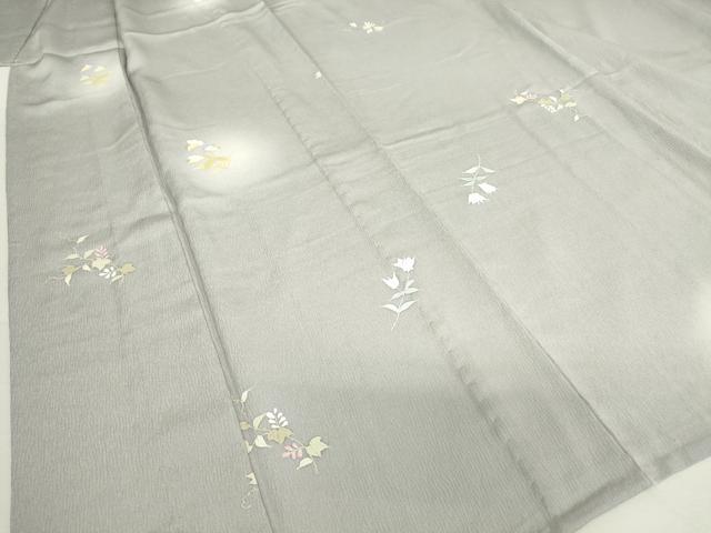 平和屋着物▽上質な小紋　単衣　草花文　蛍暈し　金彩　正絹　逸品　DAAT9951az 平和屋着物▽上質な小紋 単衣 草花文 蛍暈し 金彩 正絹 逸品