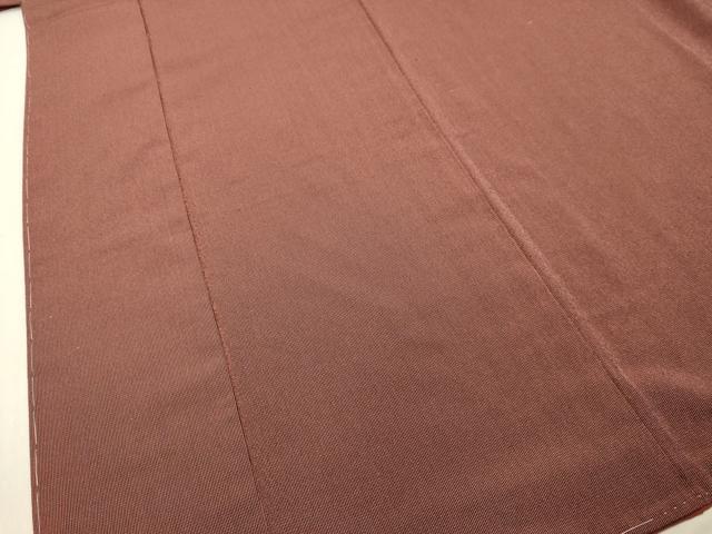 平和屋着物○江戸小紋 万筋 蘇芳香色×黒色 正絹 逸品 未