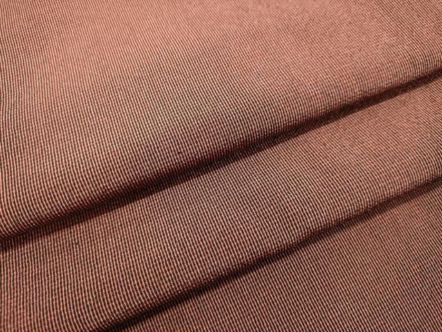 平和屋着物●江戸小紋　万筋　蘇芳香色×黒色　正絹　逸品　未使用　DAAU0540tw