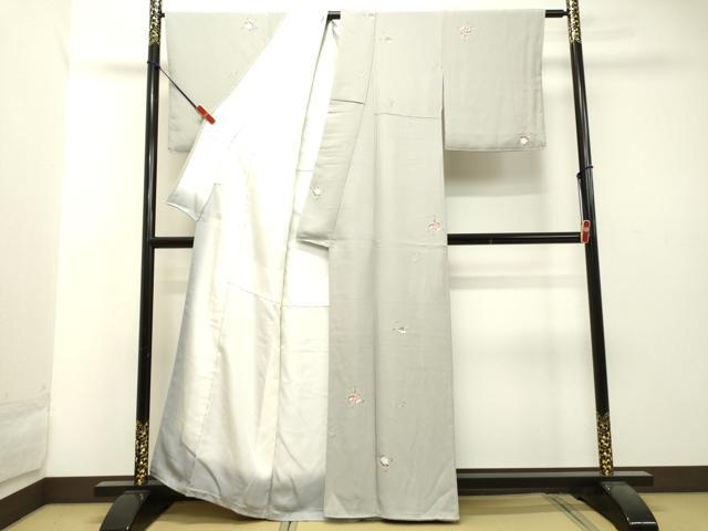 平和屋着物○上質な小紋 友禅 作家物 草花文 正絹 逸品 DAAU0548tw