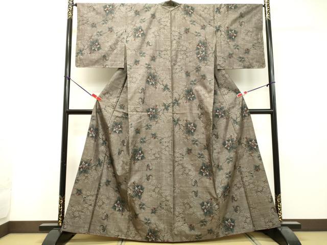 平和屋着物○上質な紬 抽象文様 正絹 逸品 DAAU0750tw