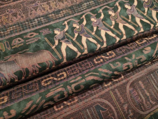 平和屋着物●本場染大島紬　壁画文様　正絹　逸品　未使用　DAAU0610tw