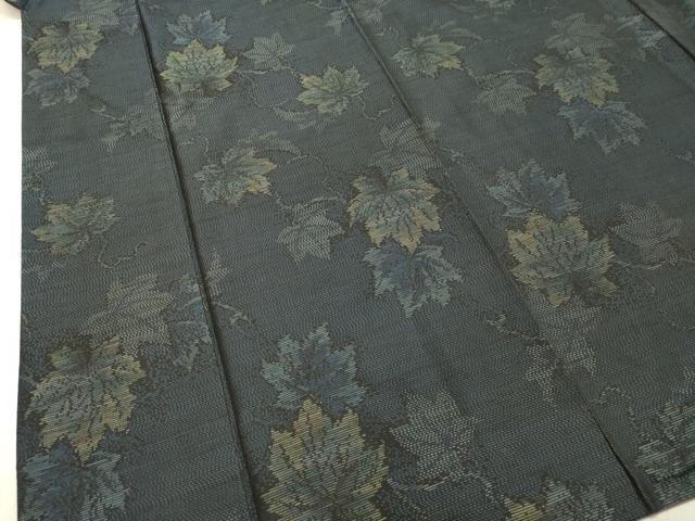 平和屋着物●本場大島紬　草葉文　正絹　逸品　DAAU0627tw 平和屋着物○本場大島紬 草葉文 正絹 逸品 DAAU0627tw