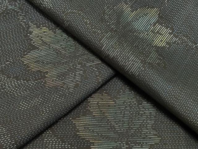 平和屋着物●本場大島紬　草葉文　正絹　逸品　DAAU0627tw