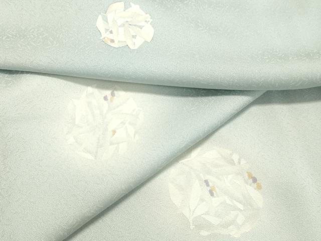 平和屋着物●上質な小紋　草葉丸文　蛍暈し　正絹　逸品　DAAU0629tw