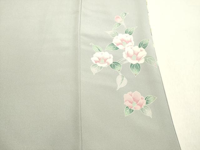 平和屋着物▽訪問着 単衣 友禅 草花文 ロング丈 正絹 逸品 AAAW7732fy