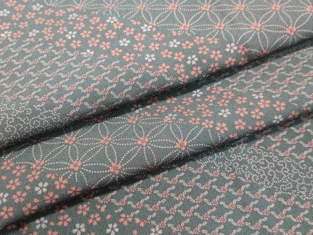 平和屋着物●江戸小紋　花唐草文　正絹　逸品　未使用　DAAU0637tw