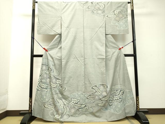 平和屋着物□極上 本場大島紬 訪問着 草花文 逸品 未使用 DZAA7312kh5