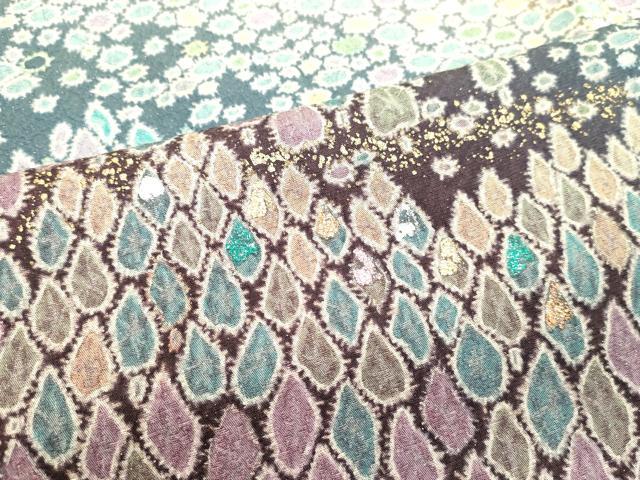 平和屋着物●訪問着　絞り　樹林文　暈し染め　金彩　金通し地　正絹　逸品　DAAU0655tw 平和屋着物○訪問着 絞り 樹林文 暈し染め 金彩 金通し地