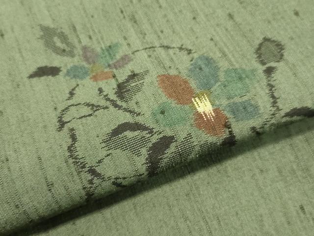 平和屋着物○上質な紬 飾花文 正絹 逸品 未使用 DAAU0659tw