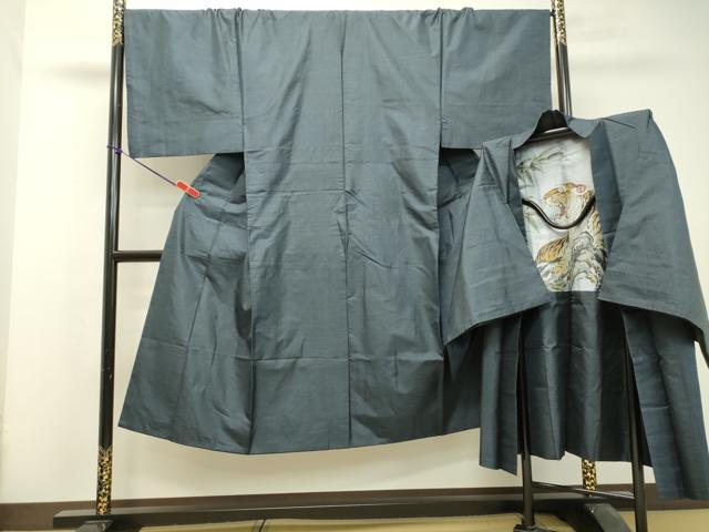 平和屋着物●男性　本場大島紬　アンサンブル　100亀甲　総詰め　正絹　逸品　DAAU0665tw