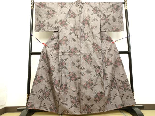 平和屋着物○本場大島紬 9マルキ 正倉院花文 正絹 逸品 未