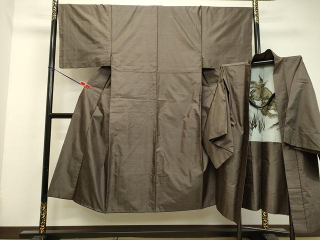 平和屋着物●男性　本場大島紬　アンサンブル　80亀甲　総詰め　正絹　逸品　DAAU0712tw