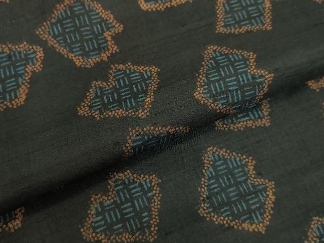 平和屋着物○上質な紬 箔散らし文 ロング丈 正絹 逸品 未使用