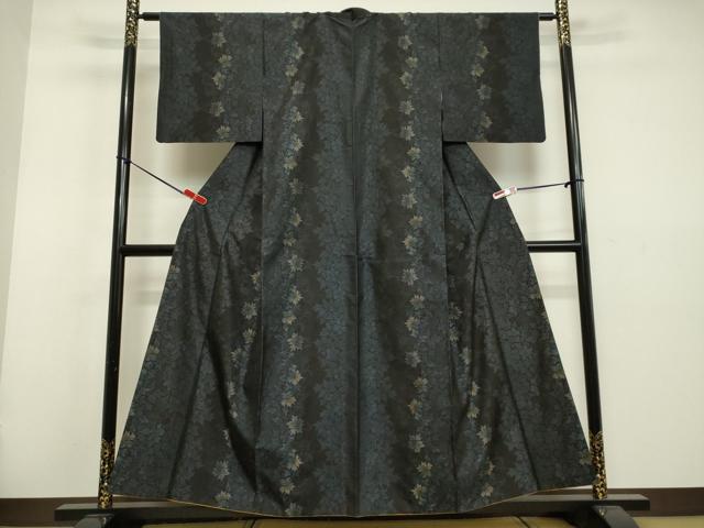 平和屋着物○本場大島紬 アンサンブル 草花文 さが美扱い 正絹 逸品