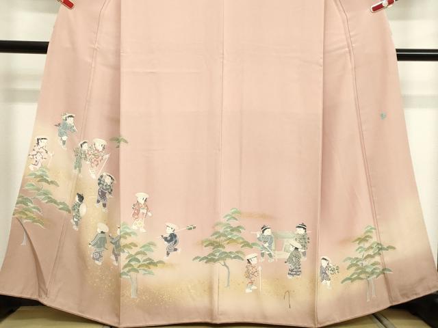 平和屋着物○十日町友禅作家 松雨 訪問着 枝花文 暈し