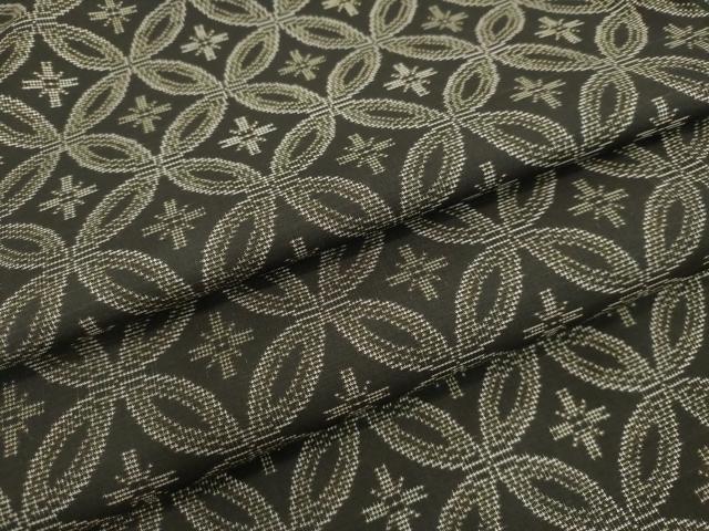 平和屋着物●本場大島紬　9マルキ　七宝花文　正絹　逸品　DAAU0765tw