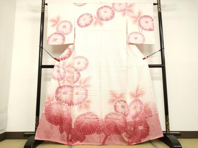 平和屋着物○訪問着 総絞り 草花文 正絹 逸品 DAAU0771tw