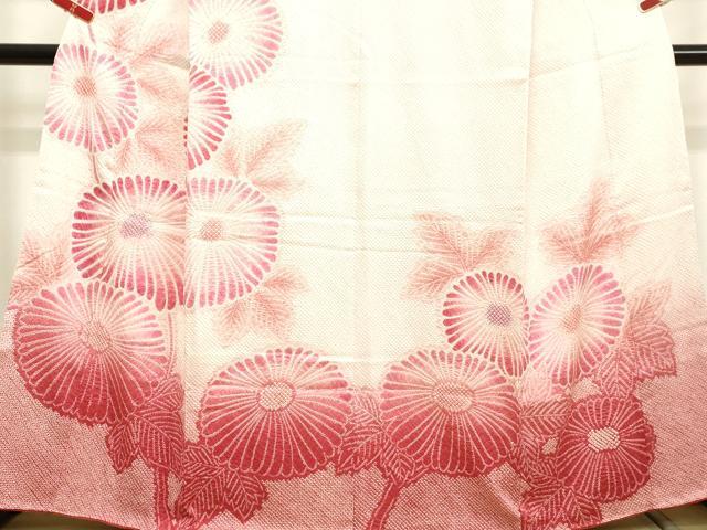 平和屋着物○上質なお召 正倉院花唐草文 正絹 逸品 DAAV6572ps