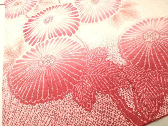 平和屋着物○上質なお召 正倉院花唐草文 正絹 逸品 DAAV6572ps