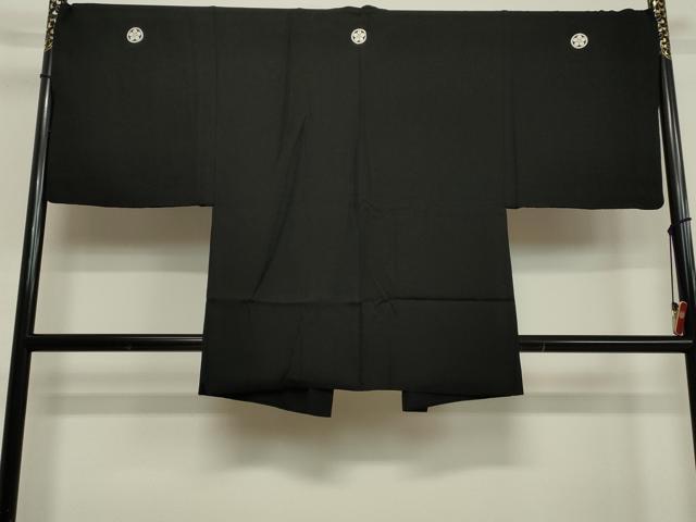 平和屋着物●男性　黒紋付　羽織セット　正絹　逸品　DAAU0783tw 平和屋着物○男性 黒紋付 羽織セット 正絹 逸品 DAAU0783tw
