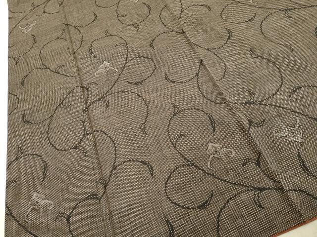 平和屋着物○本場大島紬 7マルキ 花唐草文 正絹 逸品 DAAU0790tw