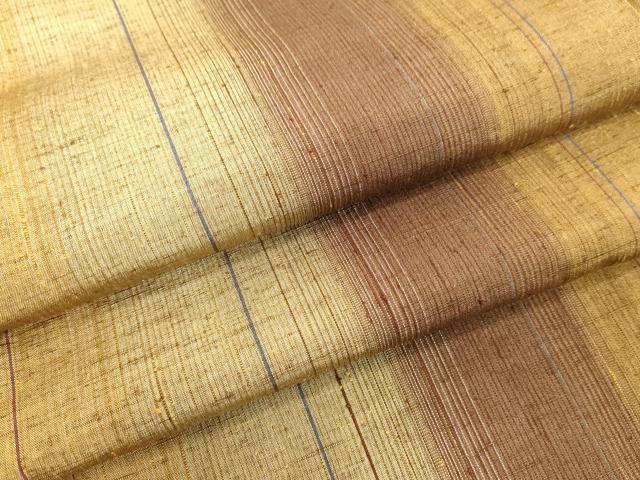 平和屋着物●上質な紬　間道　正絹　逸品　未使用　DAAU0840tw