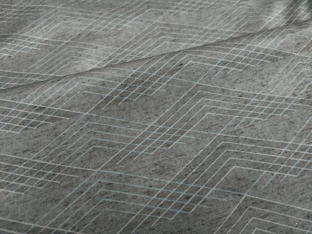 平和屋着物○二代目 川村久太郎 小紋 紬地 幾何学文様 正絹 逸品