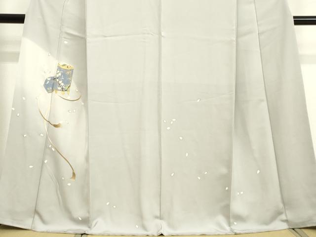 平和屋着物○訪問着 駒刺繍 貝桶舞桜文 暈し染め