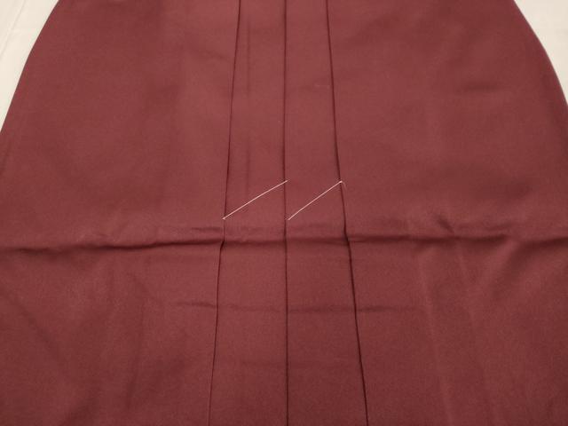 平和屋着物○女性 行灯袴 総刺繍 草花文 バーガンディー色 金銀糸 卒業