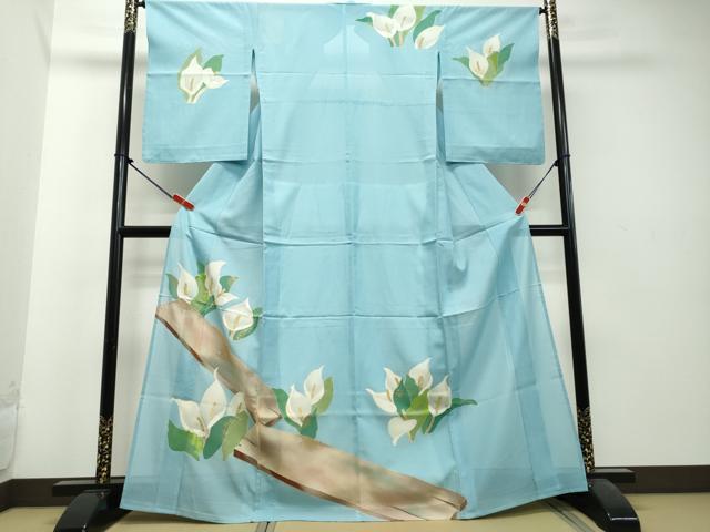 平和屋着物＊希少 夏物 創業130年 江戸染繍友禅 大彦 中国三大刺繍 相良刺繍 訪問着 絽 カラー 金糸 高島屋 正絹 逸品 未使用 DAAU2304ud