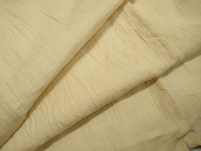 平和屋着物＊夏物　小千谷ちぢみ　蜂蜜色　麻　逸品　DAAU2311ud