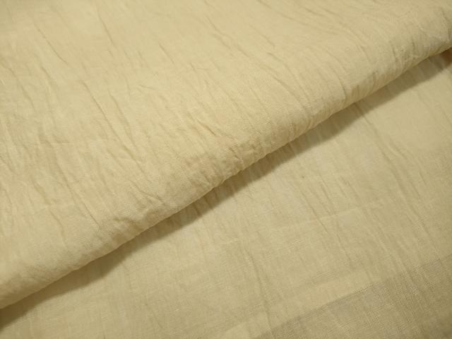 平和屋着物＊夏物　小千谷ちぢみ　蜂蜜色　麻　逸品　DAAU2311ud_4
