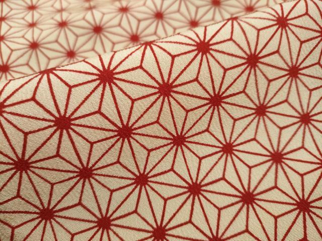 平和屋着物▽上質な小紋 単衣 麻の葉文様 正絹 逸品 DAAU2713ud 平和屋