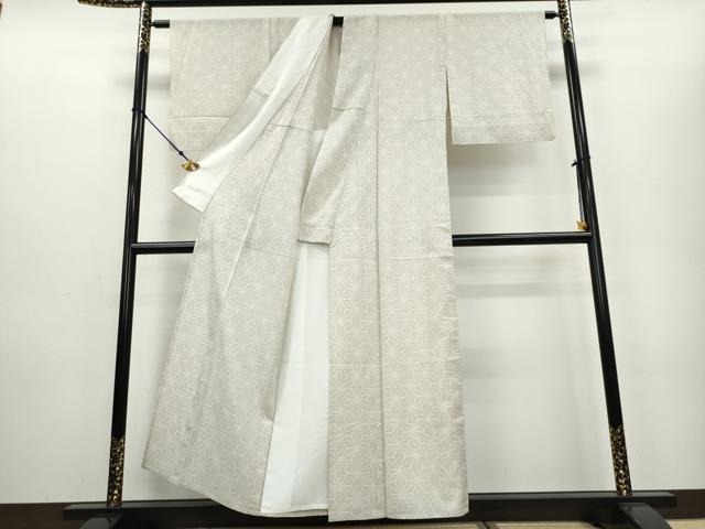 平和屋着物▽本塩沢 単衣 葉尽くし 正絹 逸品 AAAZ9271fy