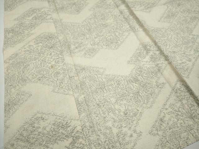 平和屋着物▽上質な紬 単衣 抽象文様 正絹 逸品 DAAU2984ud