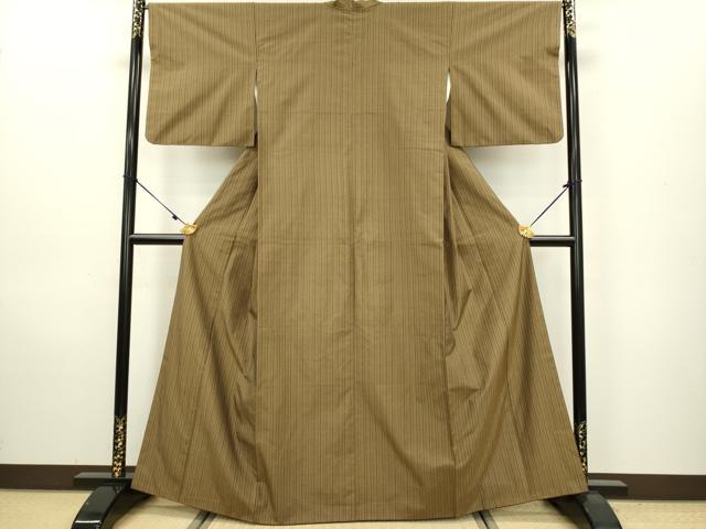 平和屋着物○上質な紬 格子 正絹 逸品 DAAU3970du