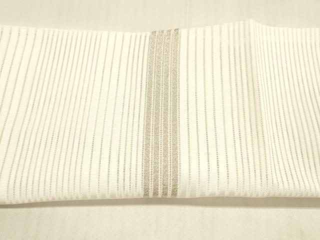 平和屋着物＊夏物　絽綴れ　八寸名古屋帯　抽象文様　銀糸　DAAW4255cm 平和屋着物＊夏物 絽綴れ 八寸名古屋帯 抽象文様 銀糸 DAAW4255cm