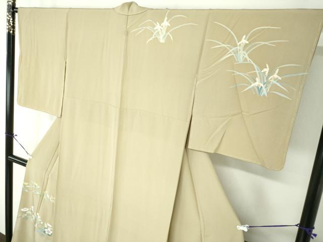 平和屋着物○訪問着 友禅 作家物 枝花文 正絹 逸品 未使用