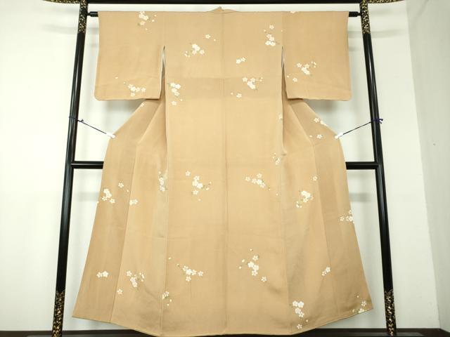 平和屋着物○上質な小紋 舞桜 鬼しぼ縮緬 金彩 ゑり善扱い