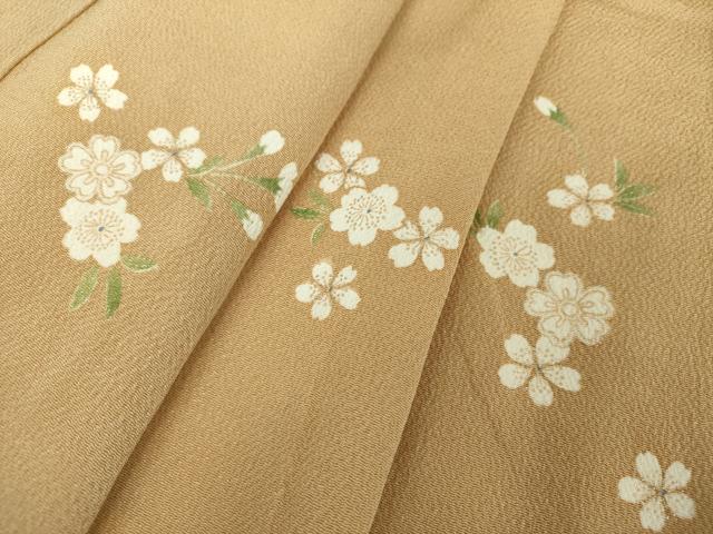 平和屋着物●上質な小紋　舞桜　鬼しぼ縮緬　金彩　ゑり善扱い　正絹　逸品　DAAU5028ps