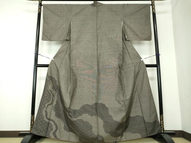 平和屋着物●本場大島紬　訪問着　9マルキ　道長吉祥文　正絹　逸品　DAAU5031ps