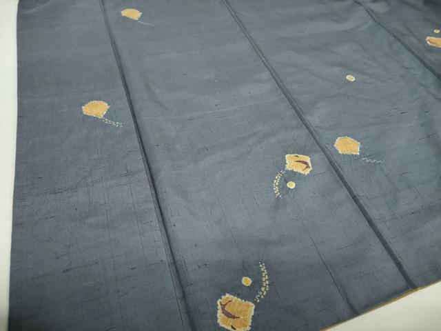 平和屋着物○上質な紬 絞り 抽象文様 正絹 逸品 DAAU5034ps