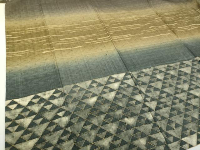 平和屋着物○訪問着 紬地 霞鱗文 金彩 正絹 逸品 DAAU5040ps